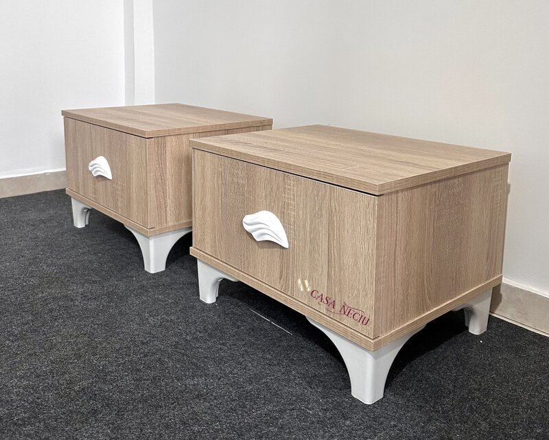 Set 2 noptiere Erika, culoare sonoma